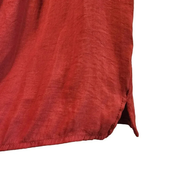 Anthropologie Dolan Blouse Top Women Small Left Coast Burnt Rust Orange Pullover - Picture 7 of 9